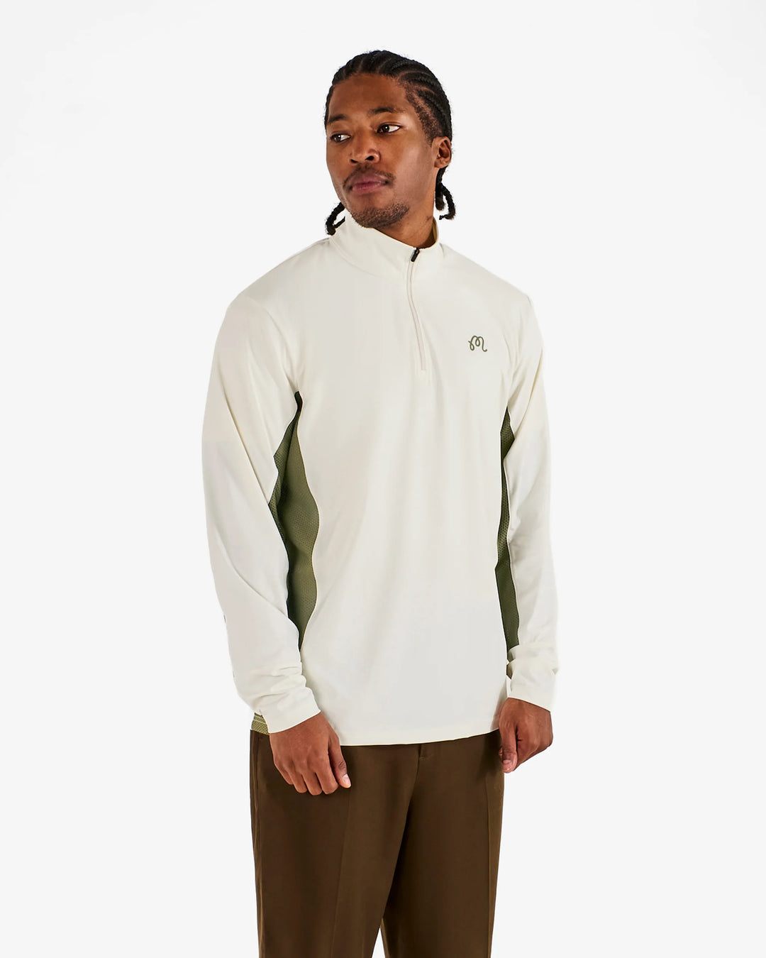 Malbon Santiago Mid Layer - Cream/Olivine - Sun Diego Boardshop