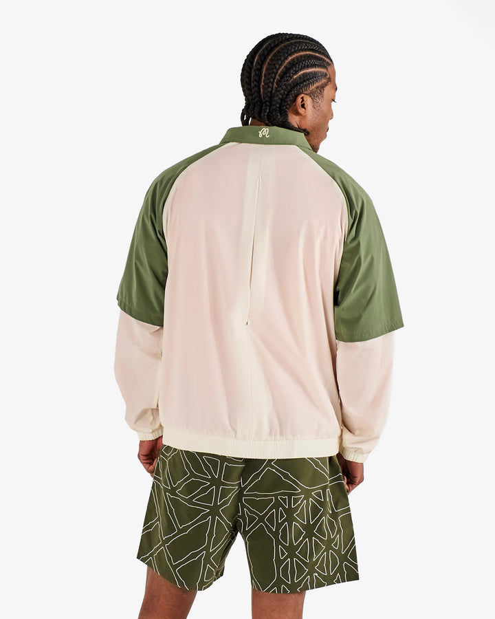 Malbon Men's Marina Windshirt - Cream/Olivine - Sun Diego Boardshop