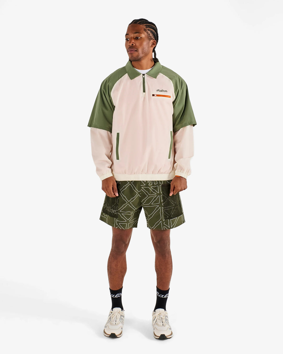 Malbon Men's Marina Windshirt - Cream/Olivine - Sun Diego Boardshop