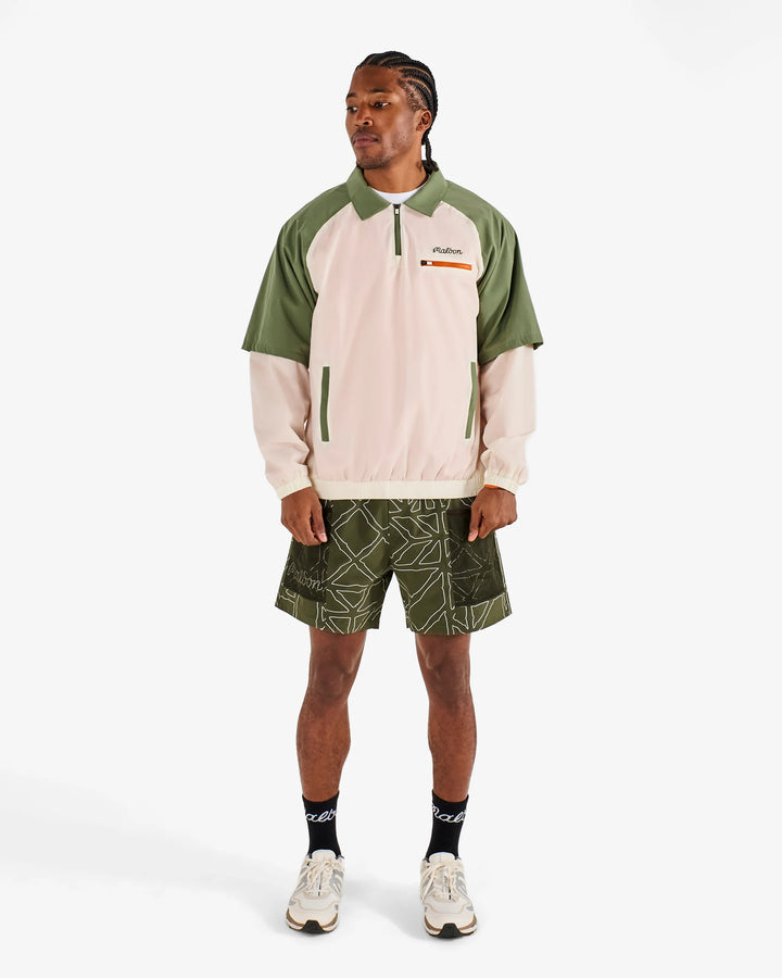 Malbon Men's Marina Windshirt - Cream/Olivine - Sun Diego Boardshop