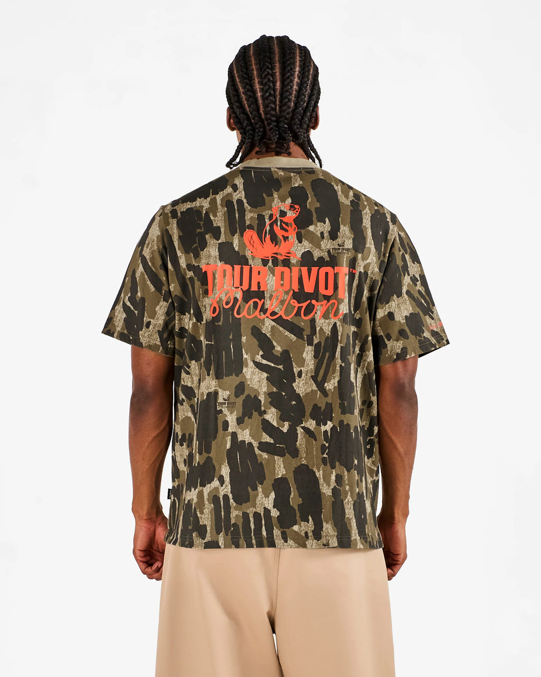 Malbon Bermuda Tee Tour Divot Camo - Bark Camo - Sun Diego Boardshop