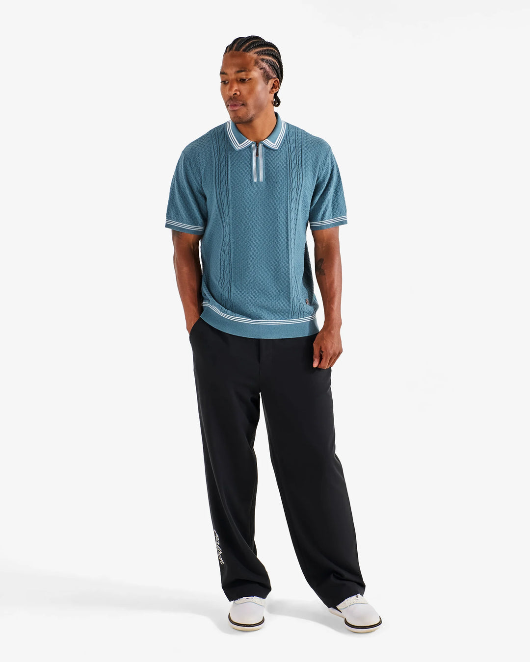 Malbon Men's Navarro Polo - Aegean Blue - Sun Diego Boardshop