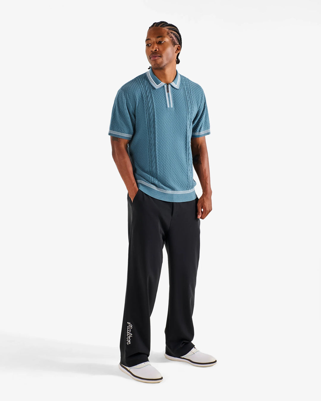 Malbon Men's Navarro Polo - Aegean Blue - Sun Diego Boardshop
