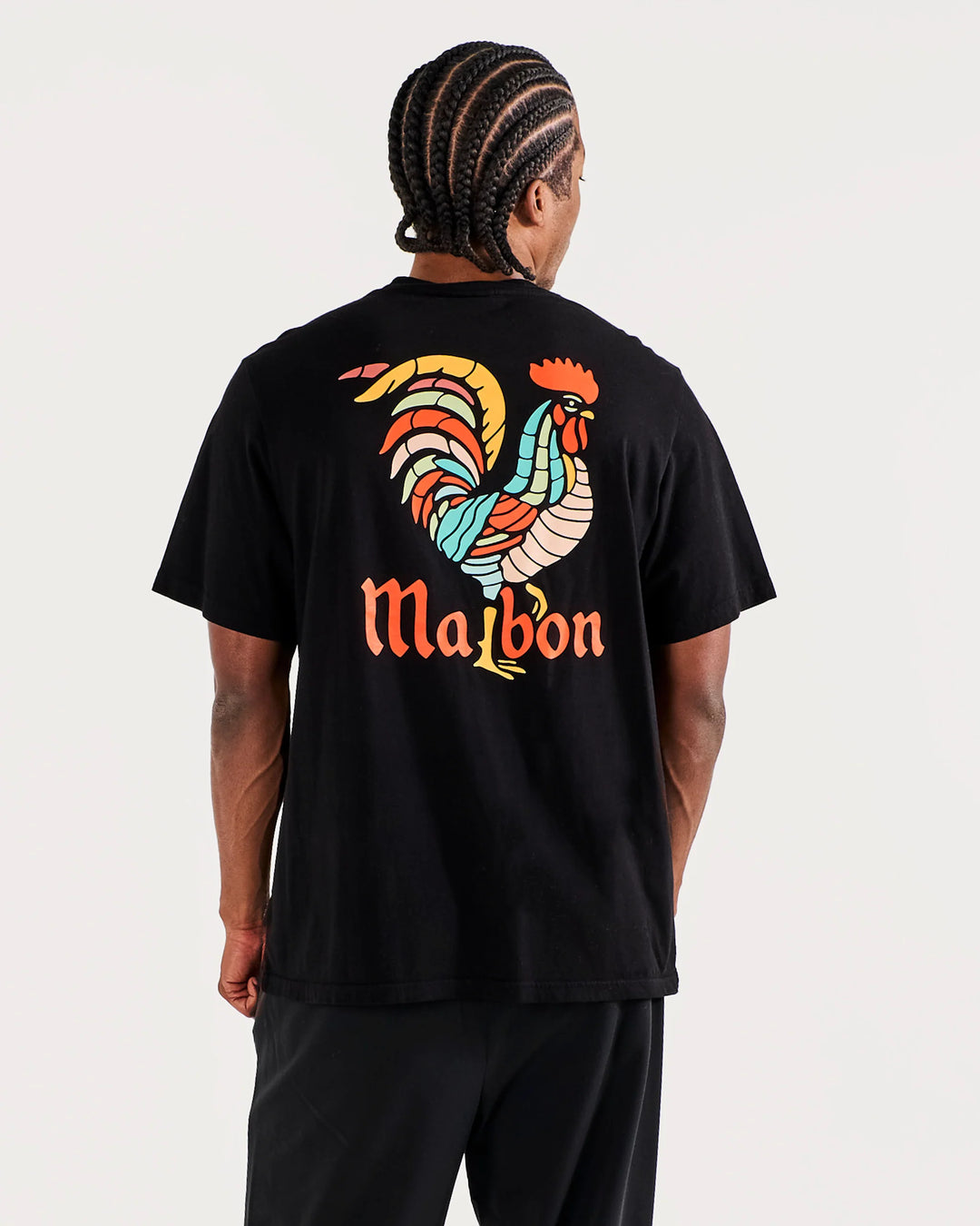 Malbon Men's Bermuda Rooster Tee - Black - Sun Diego Boardshop