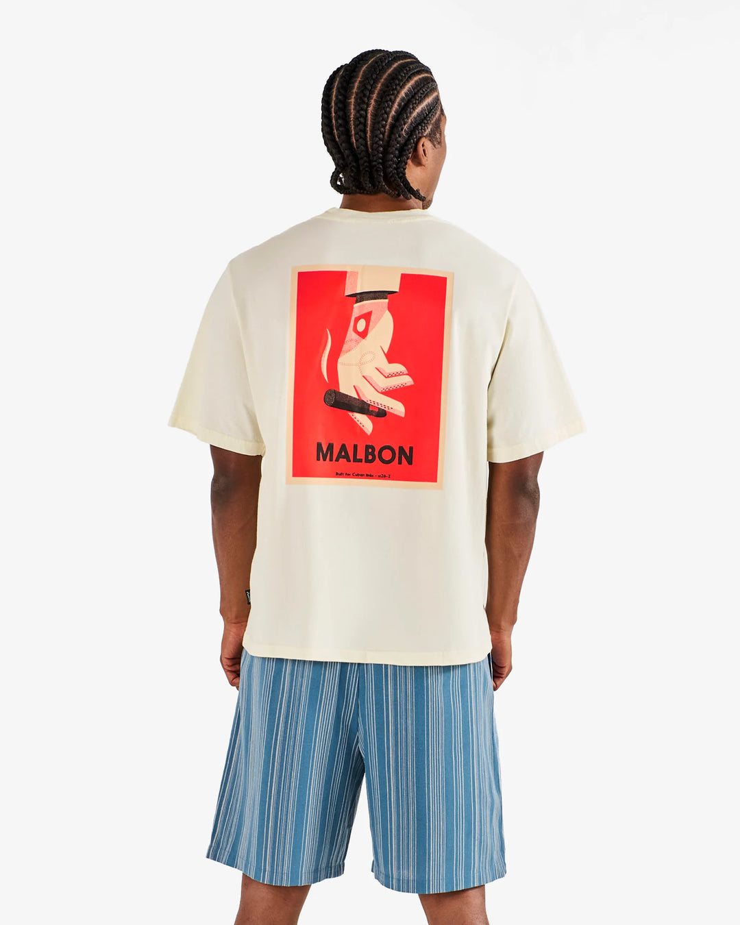 Malbon Men's Bermuda Cigar Tee - Cream - Sun Diego Boardshop
