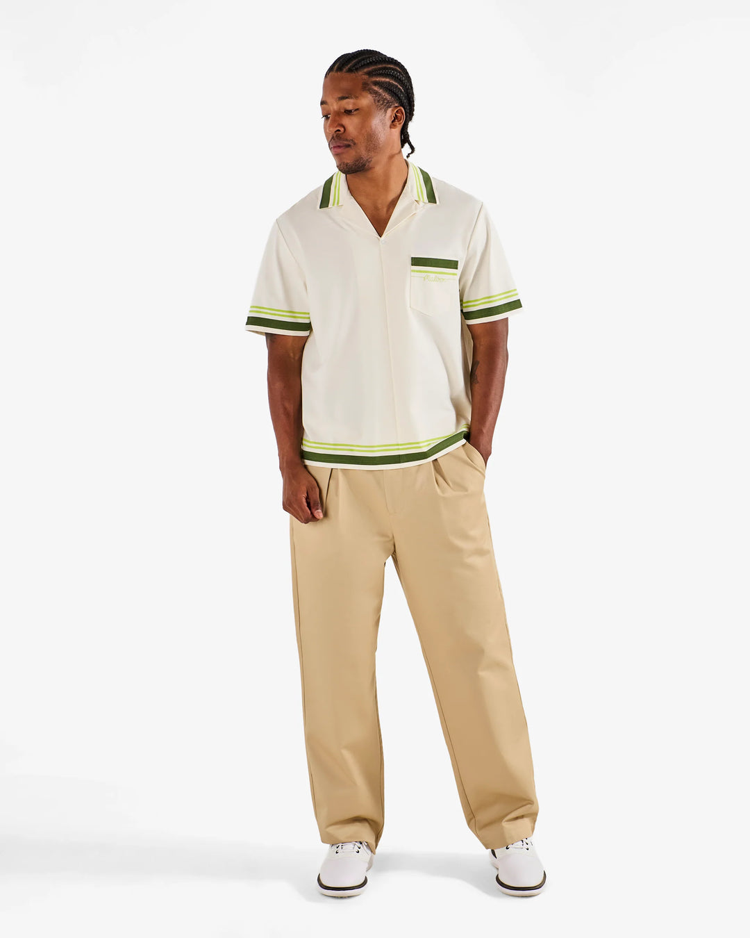 Malbon Men's Ventura Camp Shirt - Cream - Sun Diego Boardshop