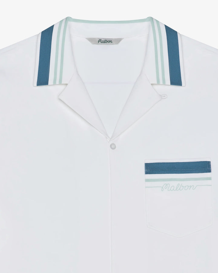 Malbon Men's Ventura Camp Shirt - White - Sun Diego Boardshop