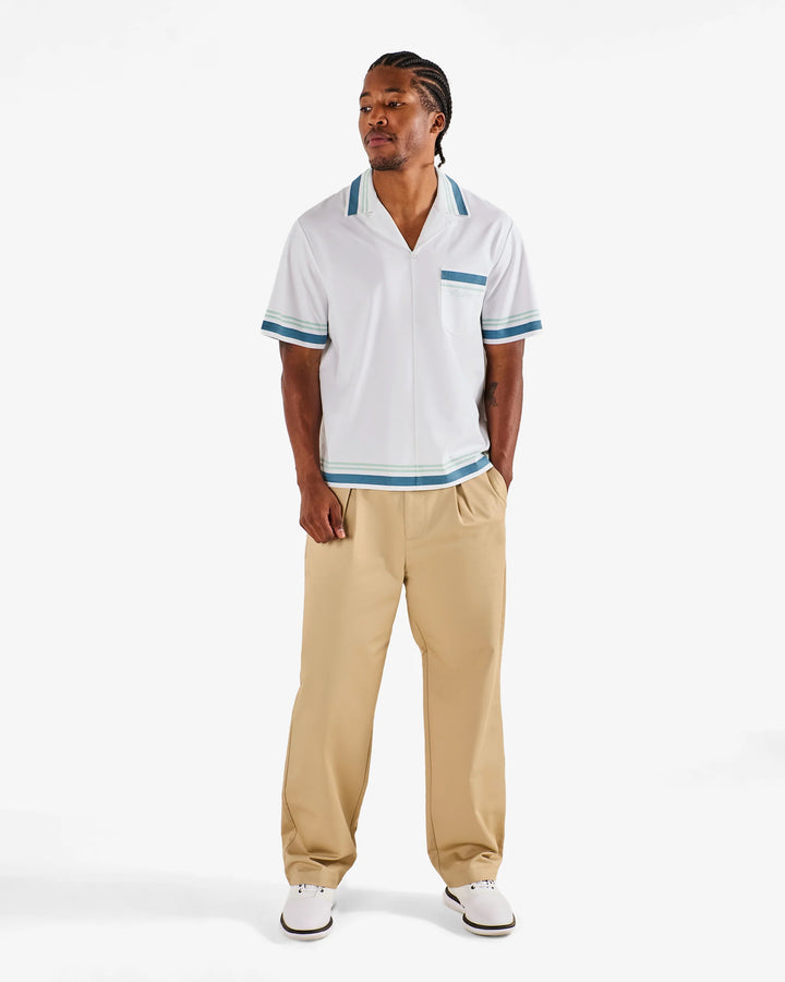 Malbon Men's Ventura Camp Shirt - White - Sun Diego Boardshop