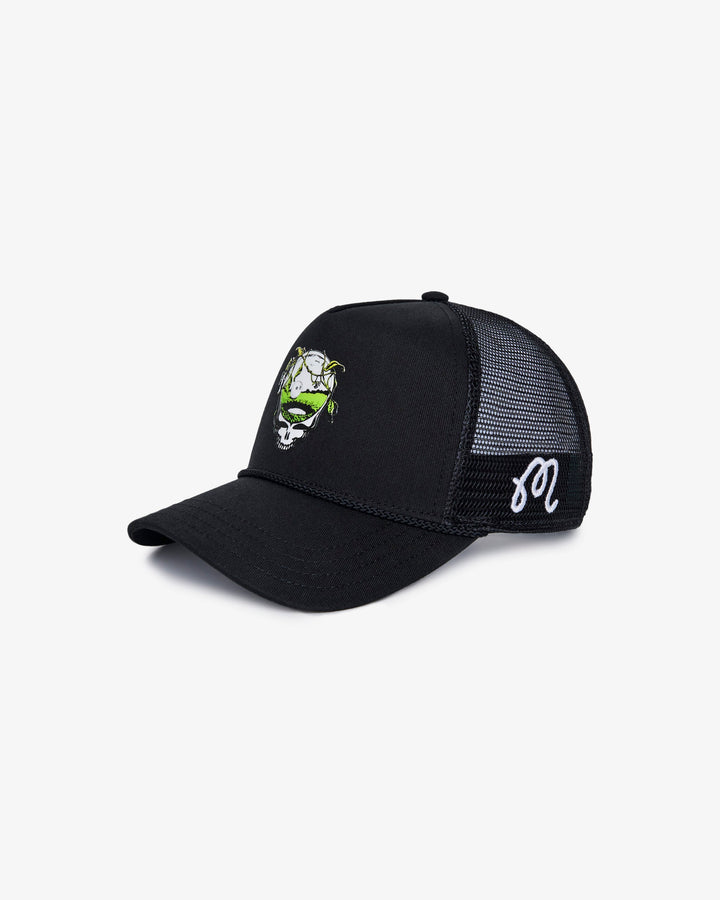 Malbon Grateful Dead Trucker Hat - Black - Sun Diego Boardshop