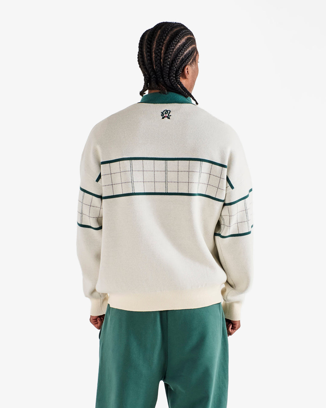 Malbon Bennett Plaid Sweater - Heather Ivory - Sun Diego Boardshop