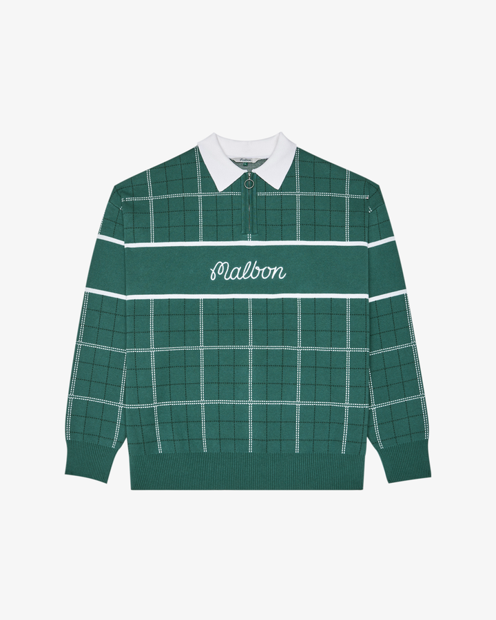 Malbon Bennett Plaid Sweater - Hunter Green - Sun Diego Boardshop