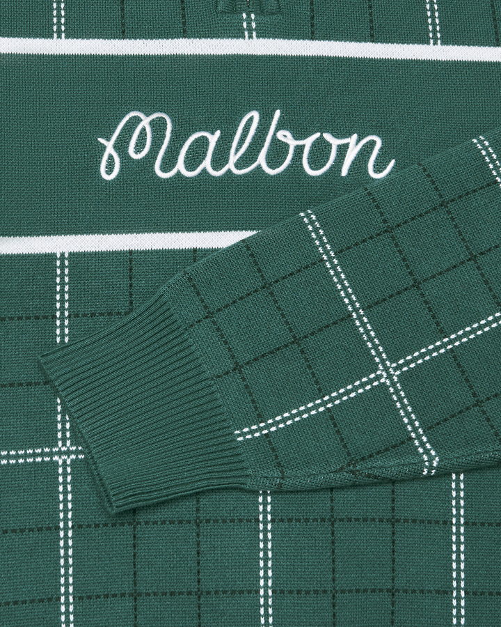 Malbon Bennett Plaid Sweater - Hunter Green - Sun Diego Boardshop