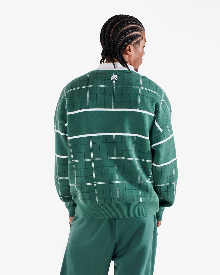 Malbon Bennett Plaid Sweater - Hunter Green - Sun Diego Boardshop