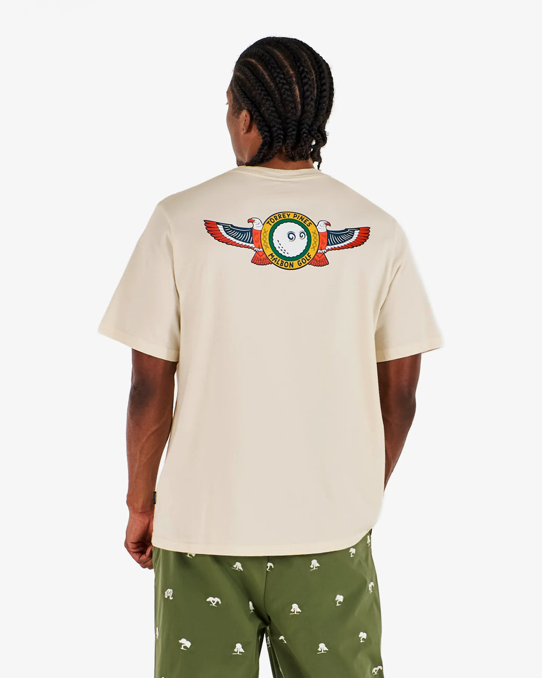 Malbon Torrey Pines Bermuda Eagle Tee - Egret - Sun Diego Boardshop