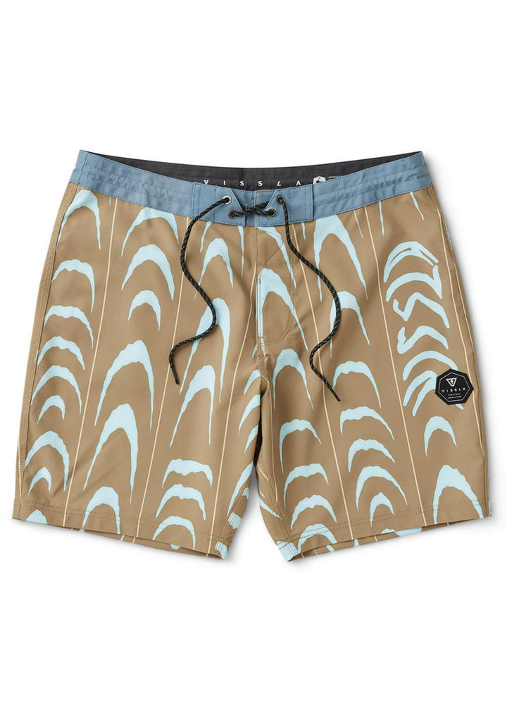 Vissla Monster Stripes 18.5" Boardshort - Dark Khaki - Sun Diego Boardshop
