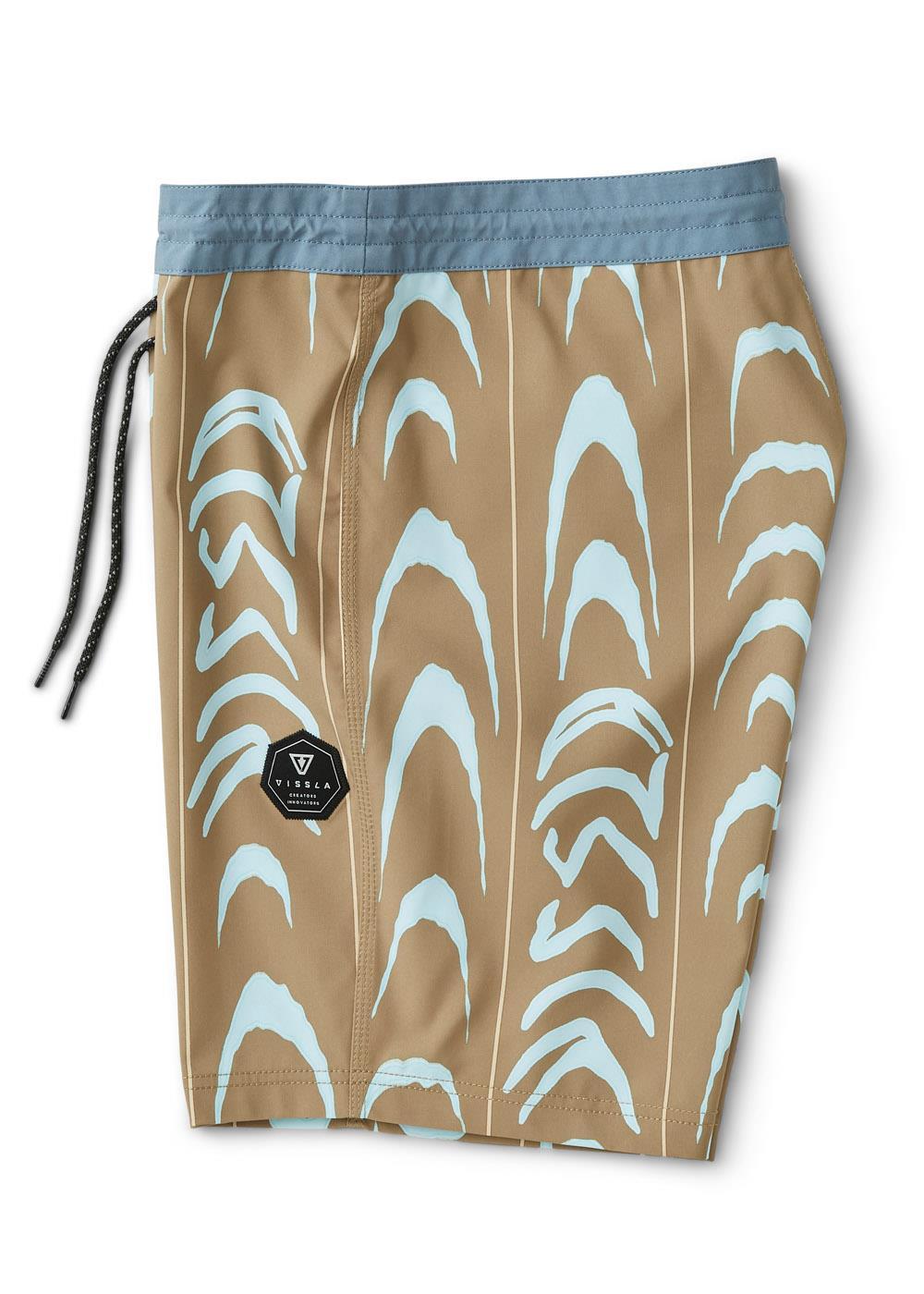 Vissla Monster Stripes 18.5" Boardshort - Dark Khaki - Sun Diego Boardshop