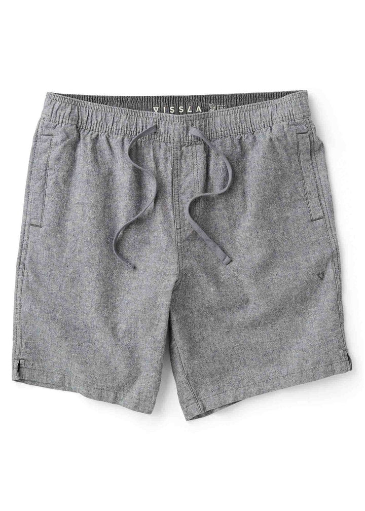 Vissla Rails Linen 18" Elastic Walkshort - Graphite - Sun Diego Boardshop