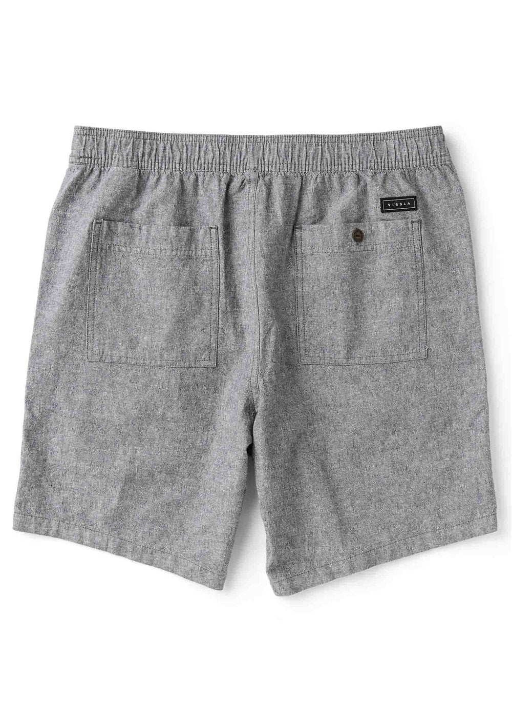 Vissla Rails Linen 18" Elastic Walkshort - Graphite - Sun Diego Boardshop
