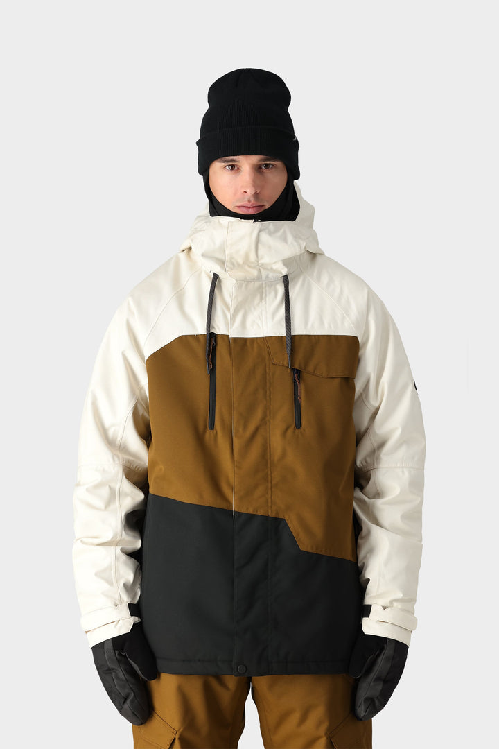 686 Enterprises Geo Insulated Jacket - BIRCH WASH COLORBLOCK - Sun Diego Boardshop