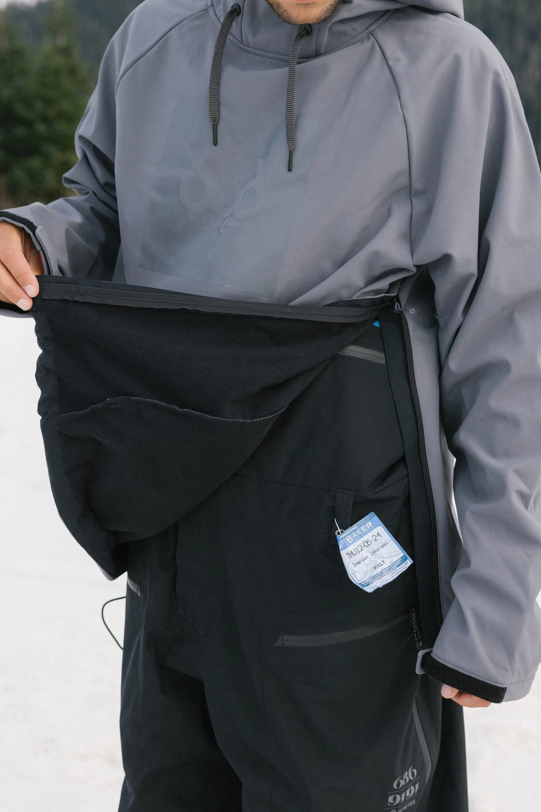 686 Waterproof Hoody - Rhino Grey - Sun Diego Boardshop