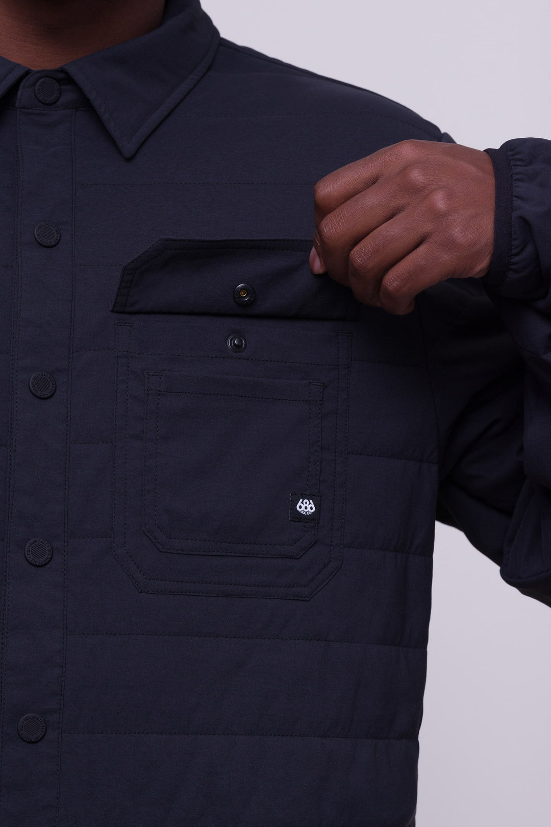 686 Enterprises Thermaldry Snap-Up Shirt - BLACK - Sun Diego Boardshop