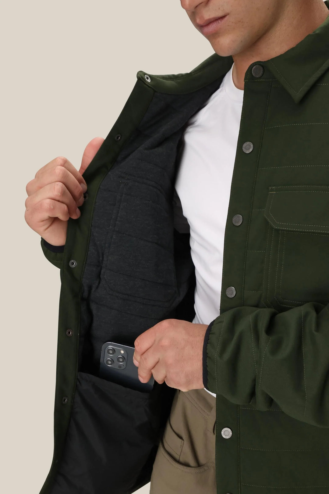 686 Thermaldry Snap-Up Shirt - Dark Green - Sun Diego Boardshop
