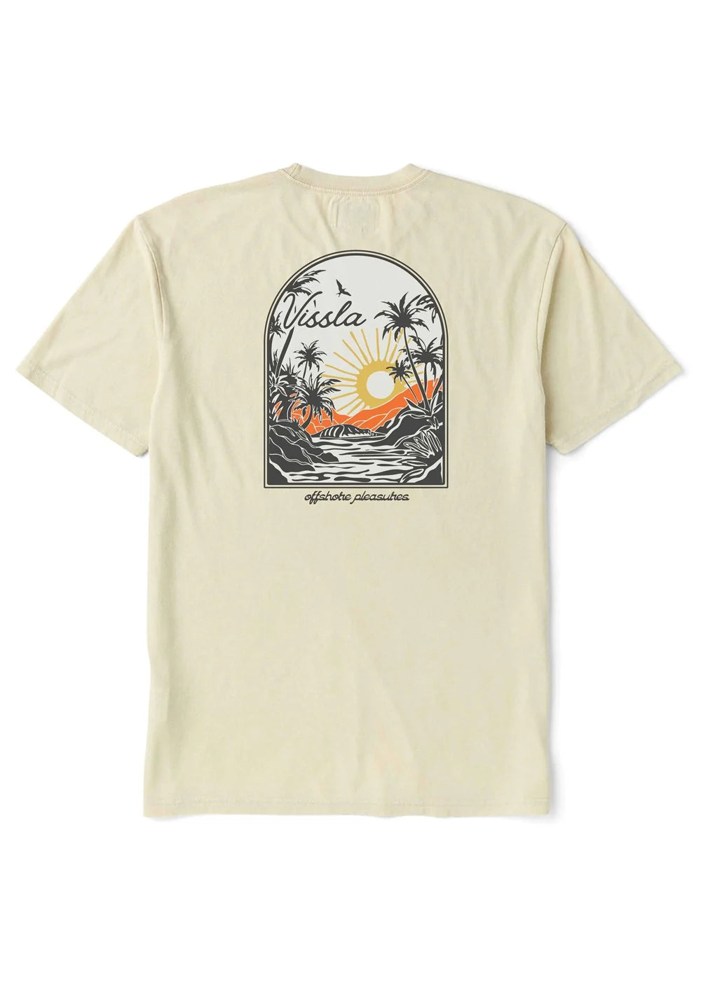 Vissla Men's Sunset Shadows Cosmic Wash Ss Tee - Dune