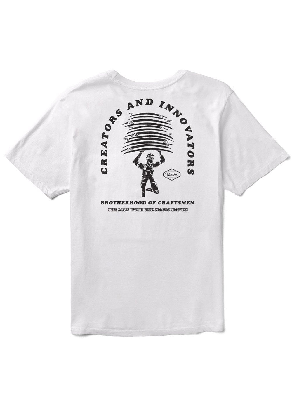 Vissla Magic Hands Premium Pkt Tee - WHITE - Sun Diego Boardshop