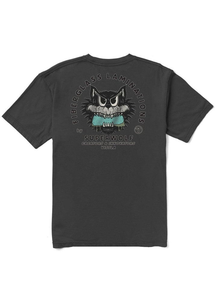 Vissla Super Wolf Premium Pkt Tee - BLACK - Sun Diego Boardshop