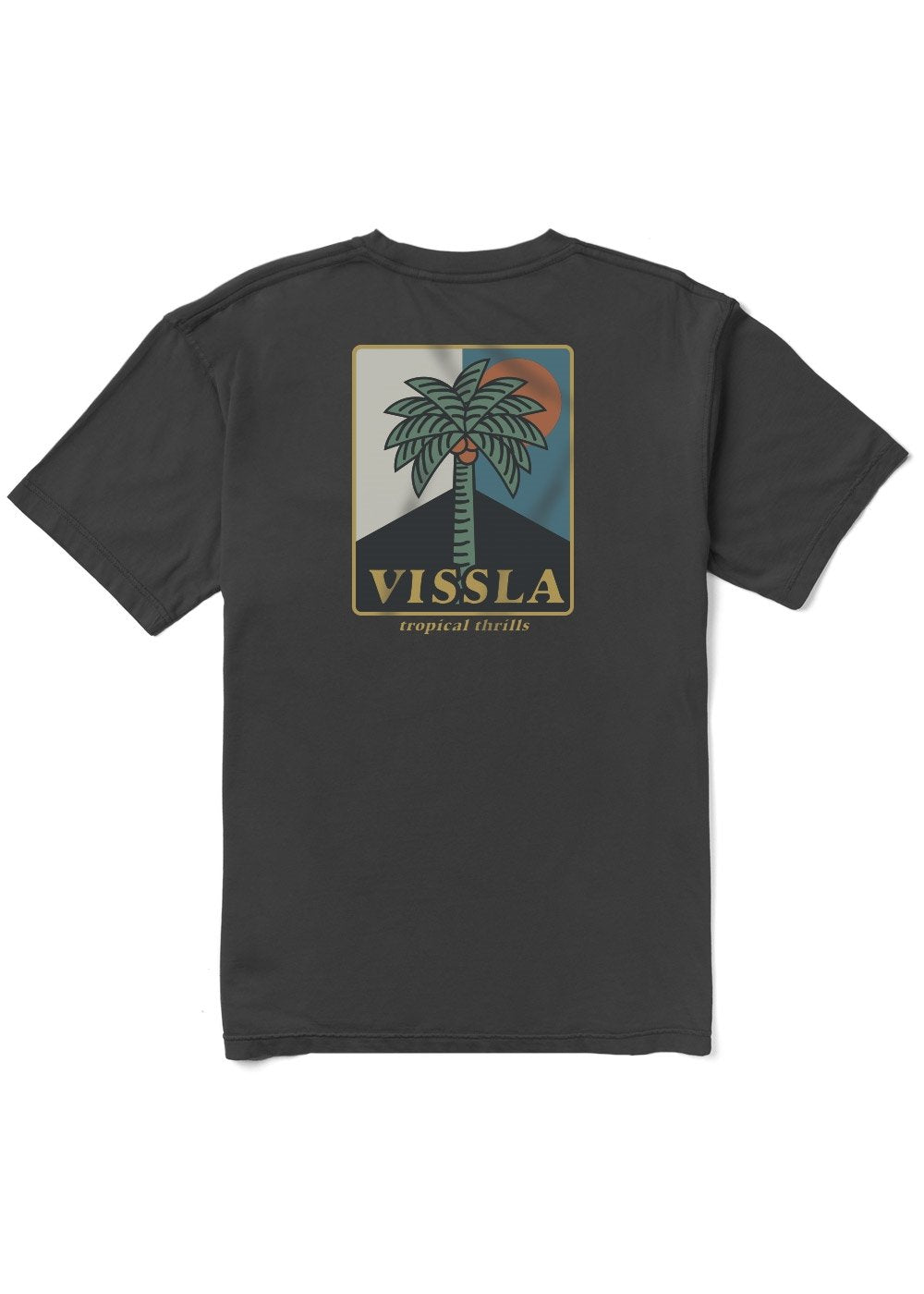 Vissla Tropical Thrills Premium Organic Pkt Tee - BLACK - Sun Diego Boardshop