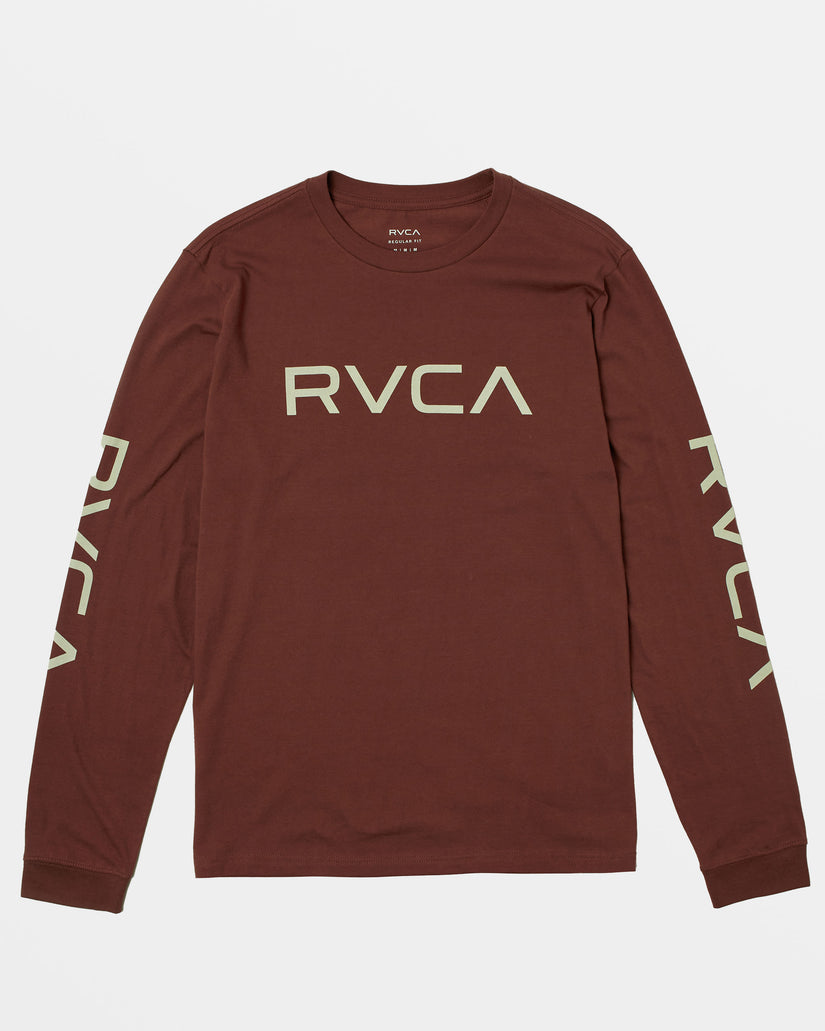 RVCA Big RVCA Long Sleeve Tee - RED EARTH - Sun Diego Boardshop