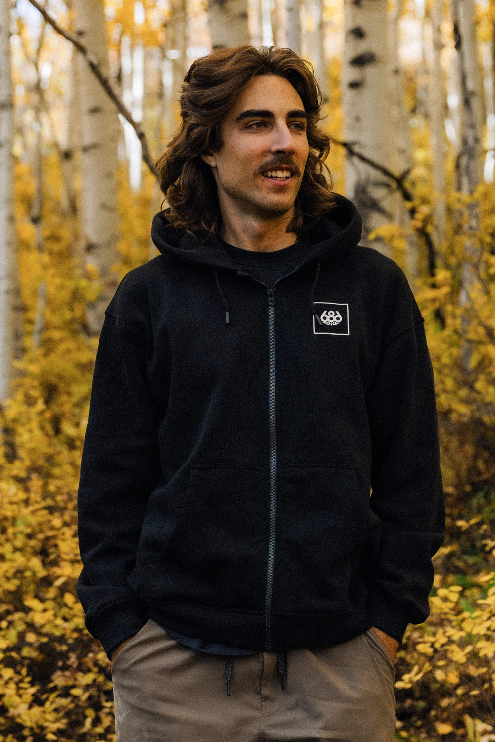 686 Enterprises Knockout Script Premium Heavyweight Zip Hoody - BLACK - Sun Diego Boardshop