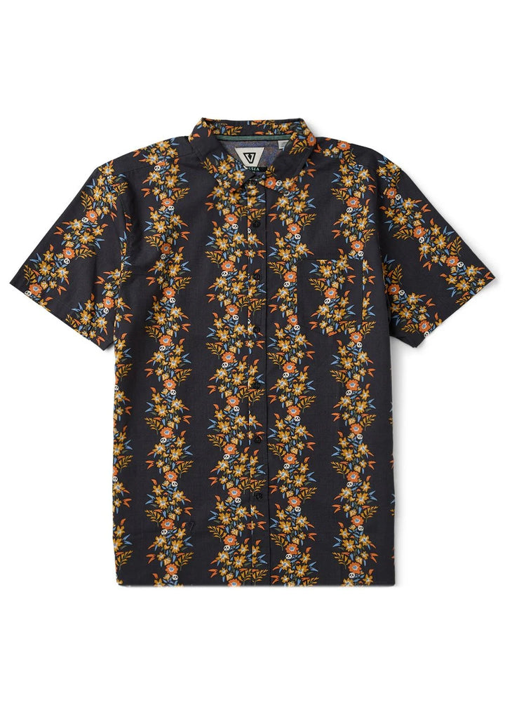 Vissla Men's Voodoo Vines Hybrid Eco Short Sleeve Shirt - Phantom
