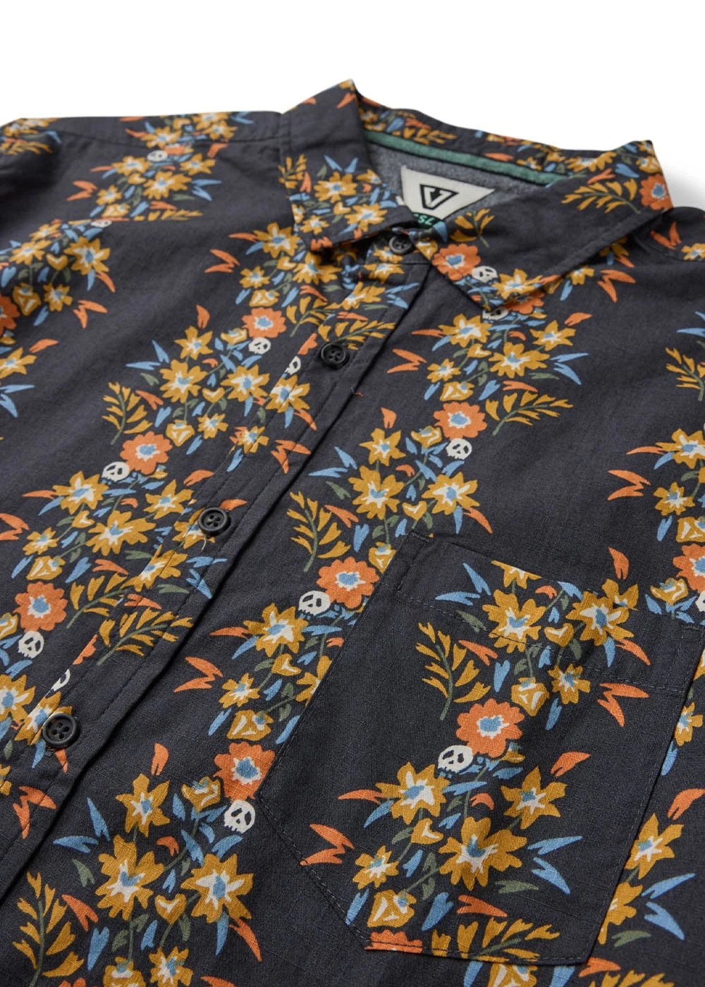 Vissla Men's Voodoo Vines Hybrid Eco Short Sleeve Shirt - Phantom