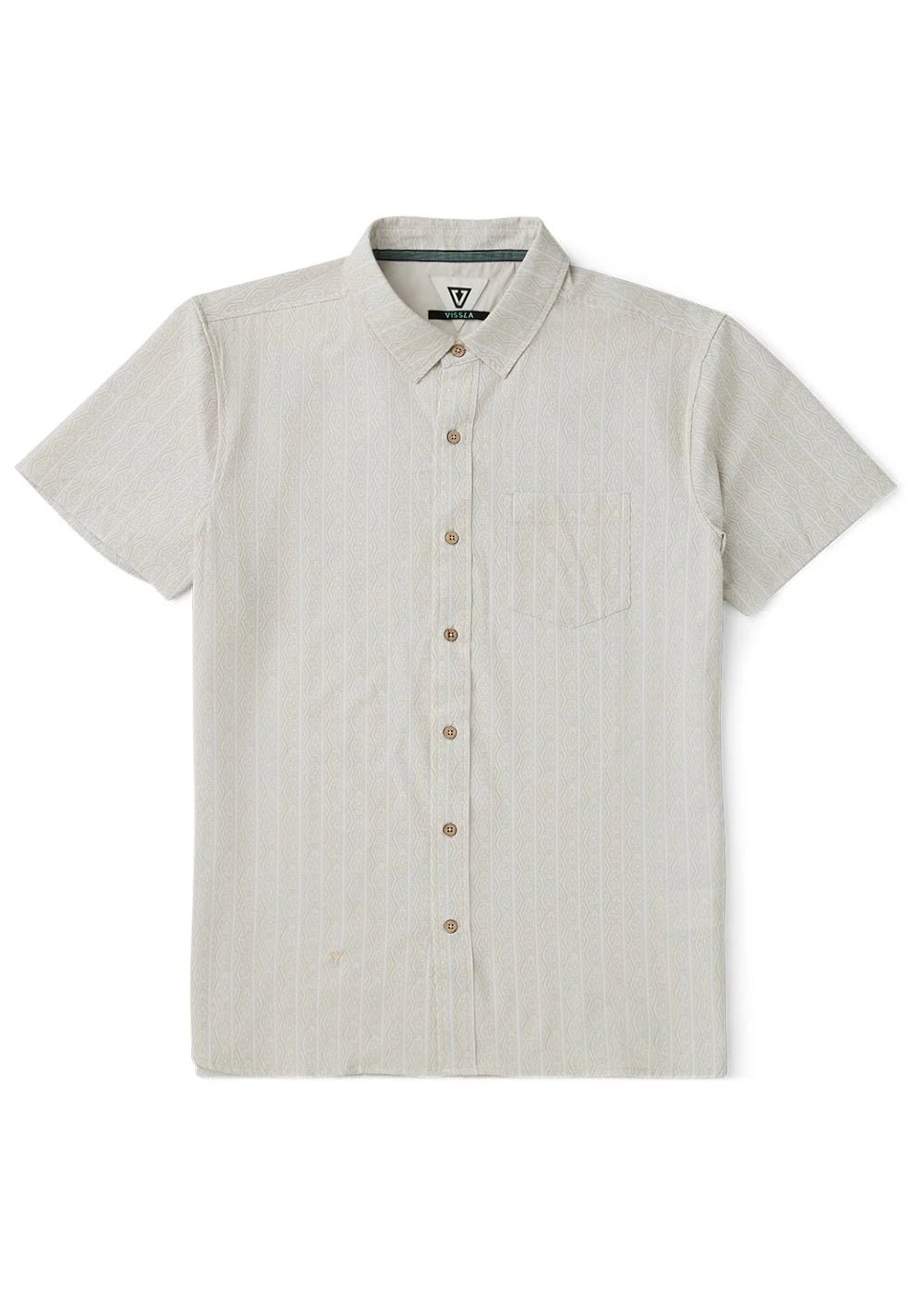 Vissla Men's Anchor Point Hybrid Eco Short Sleeve Shirt - Sand