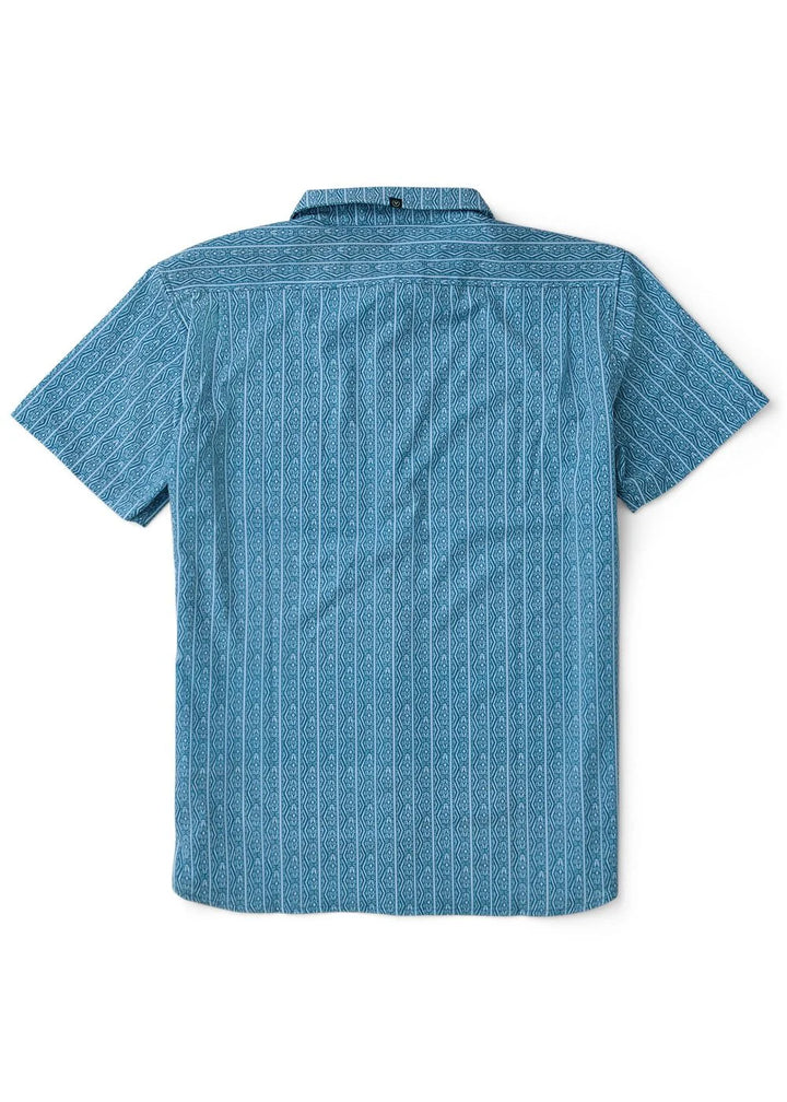 Vissla Men's Anchor Point Hybrid Eco Short Sleeve Shirt - Tidal Blue
