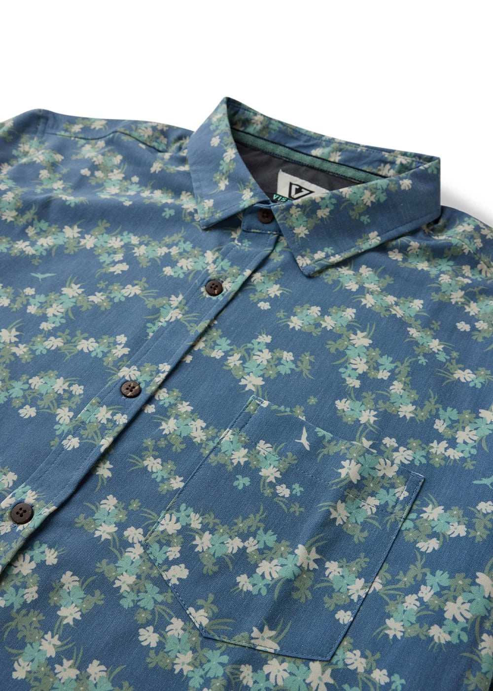 Vissla Men's Tropicanica Hybrid Eco Short Sleeve Shirt - Blue Haze
