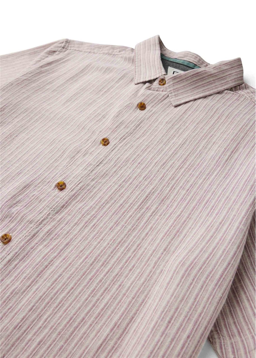 Vissla J Linen Short Sleeve Shirt - Plum - Sun Diego Boardshop