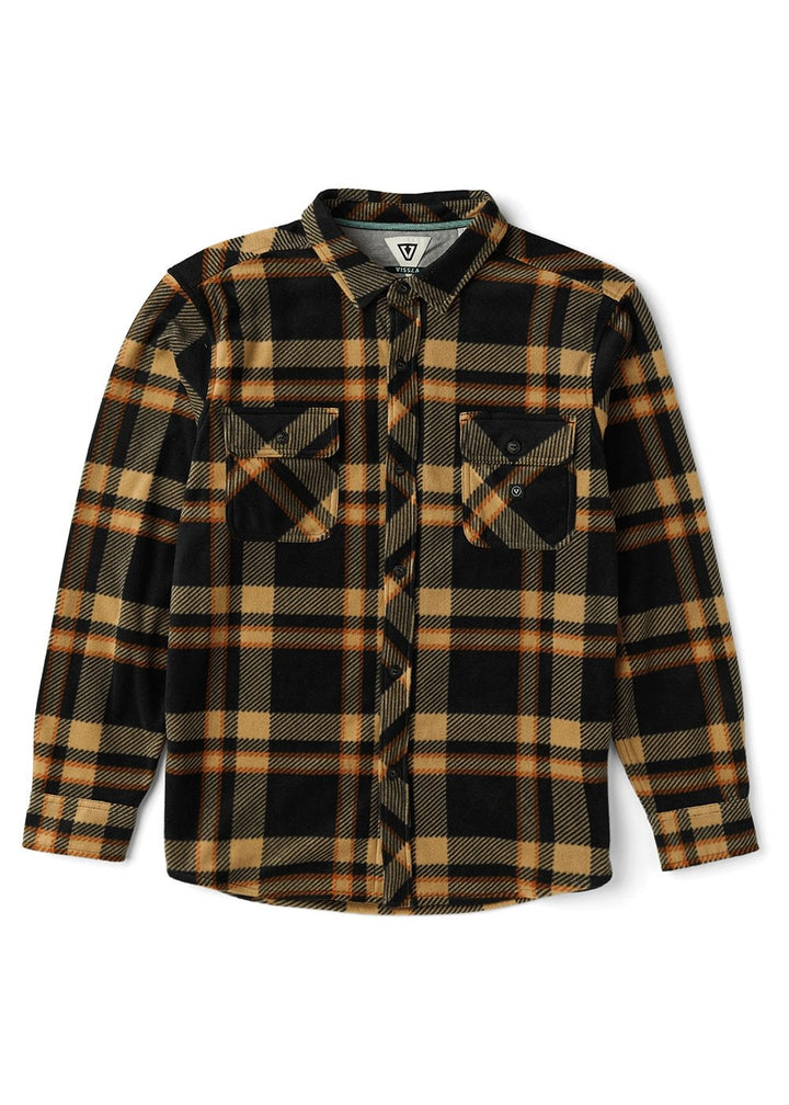Vissla Eco-Zy Long Sleeve Polar Flannel - Black