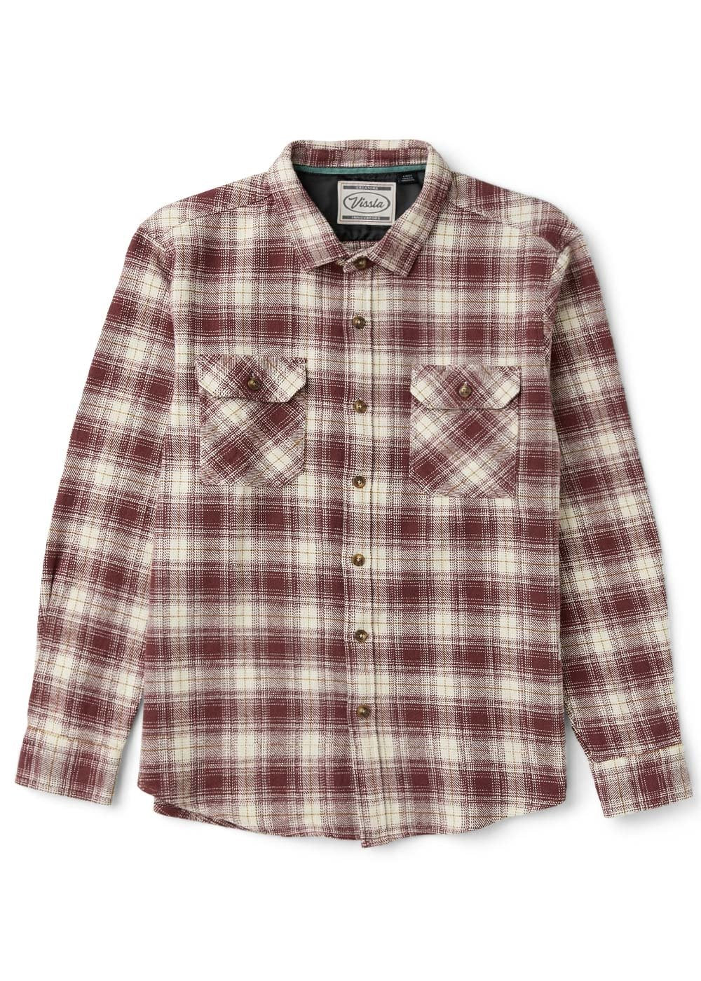 Vissla Creators Heavy Days Eco Long Sleeve Flannel - Brick - Sun Diego Boardshop