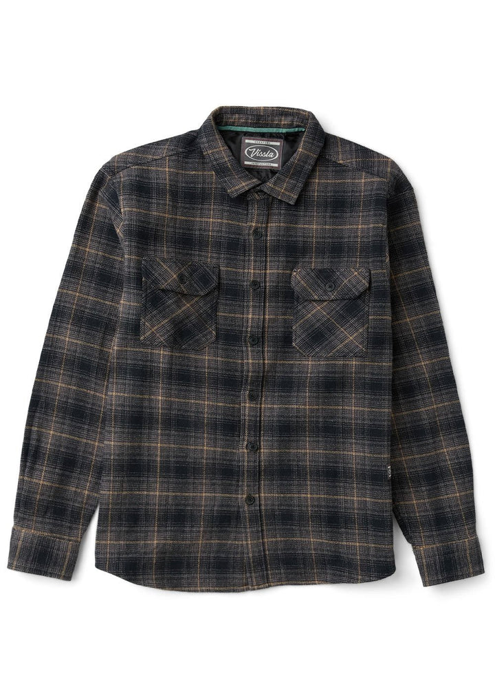 Vissla Creators Heavy Days Eco Long Sleeve Flannel - Black - Sun Diego Boardshop