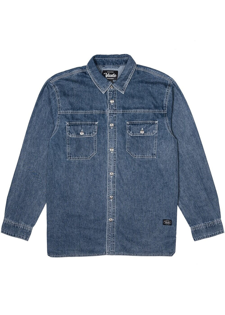 Vissla Creators Denim Ls Workshirt - DARK DENIM - Sun Diego Boardshop