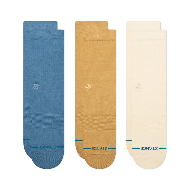 Stance ICON CREW SOCKS 3 PACK - CREAM - Sun Diego Boardshop