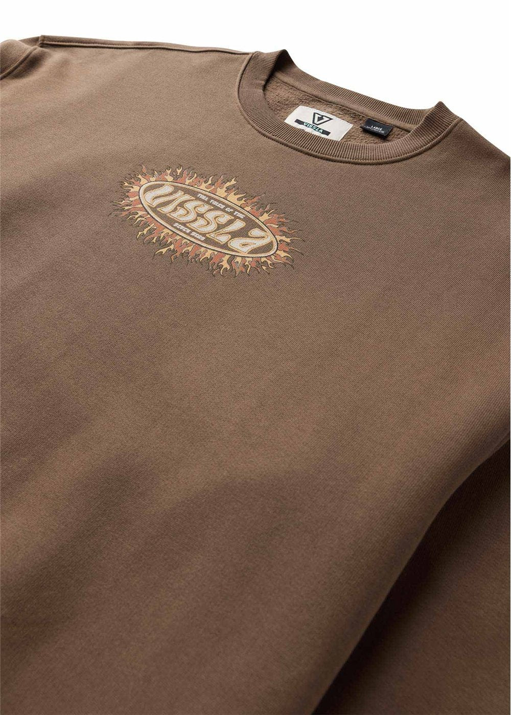 Vissla Play With Fire Eco Crew Fleece - Dark Earth - Sun Diego Boardshop