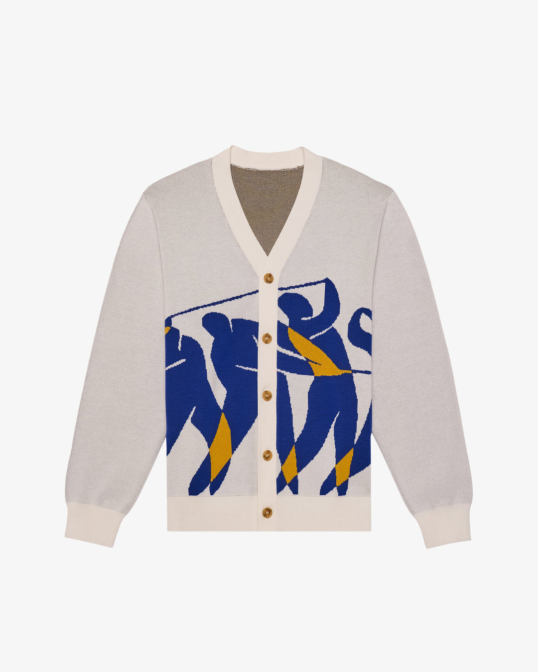 Malbon Golf MATISSE CARDIGAN - WHITE - Sun Diego Boardshop