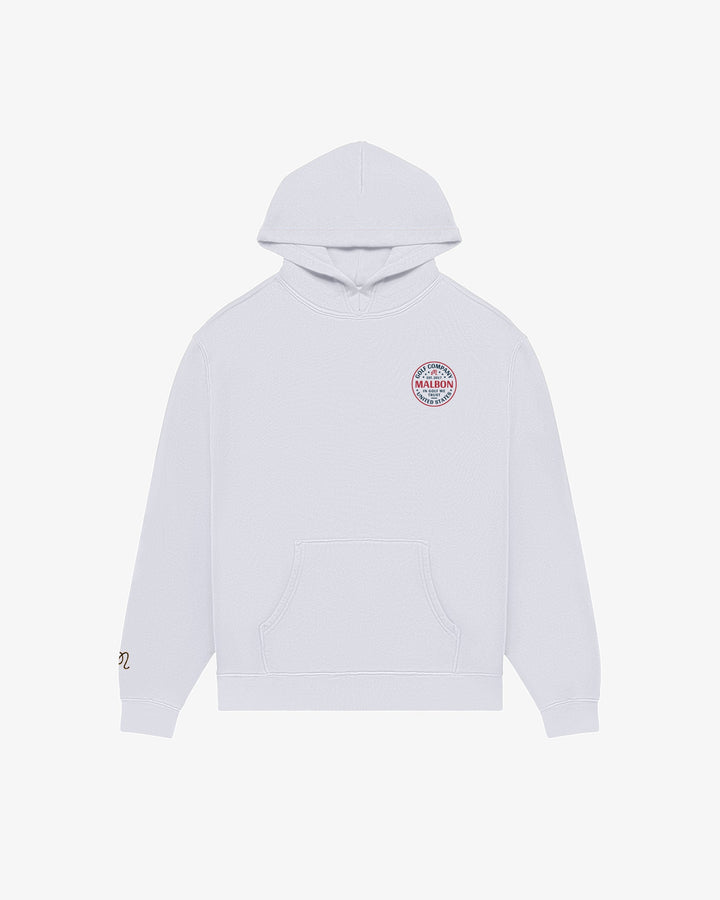 Malbon Eagle Buckets Hoodie - White - Sun Diego Boardshop
