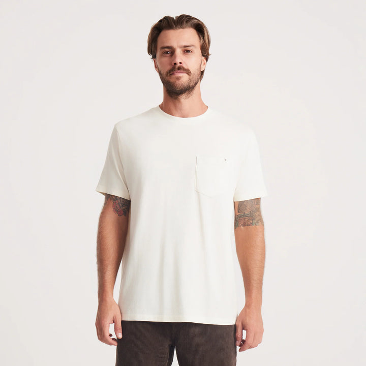 Roark Men's Made To Fade Short Sleeve Tee - Washed Off White