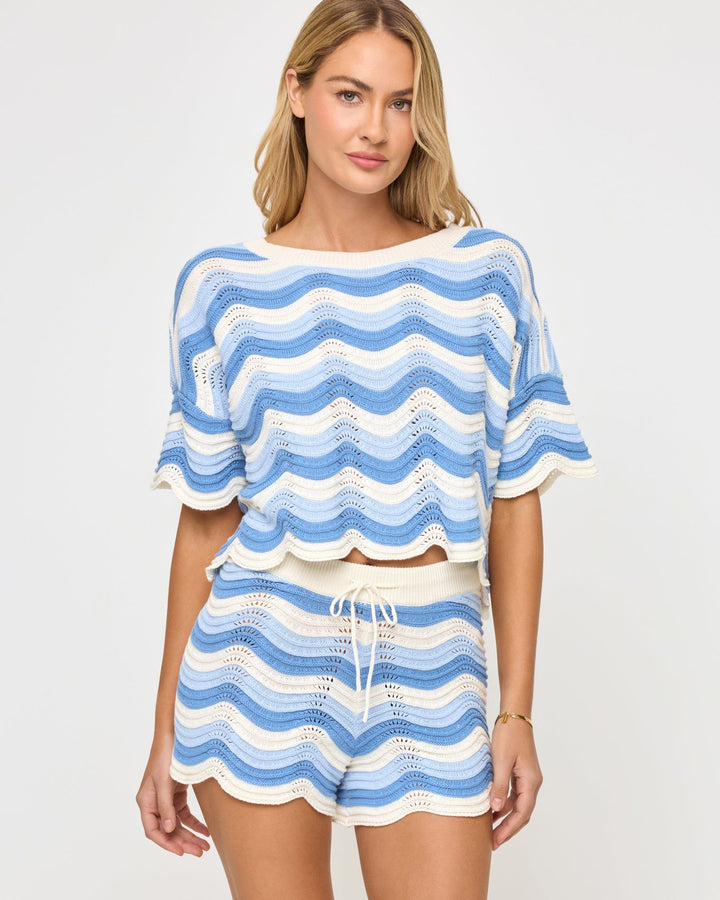 L Space Make Waves Sweater - Blue - Sun Diego Boardshop