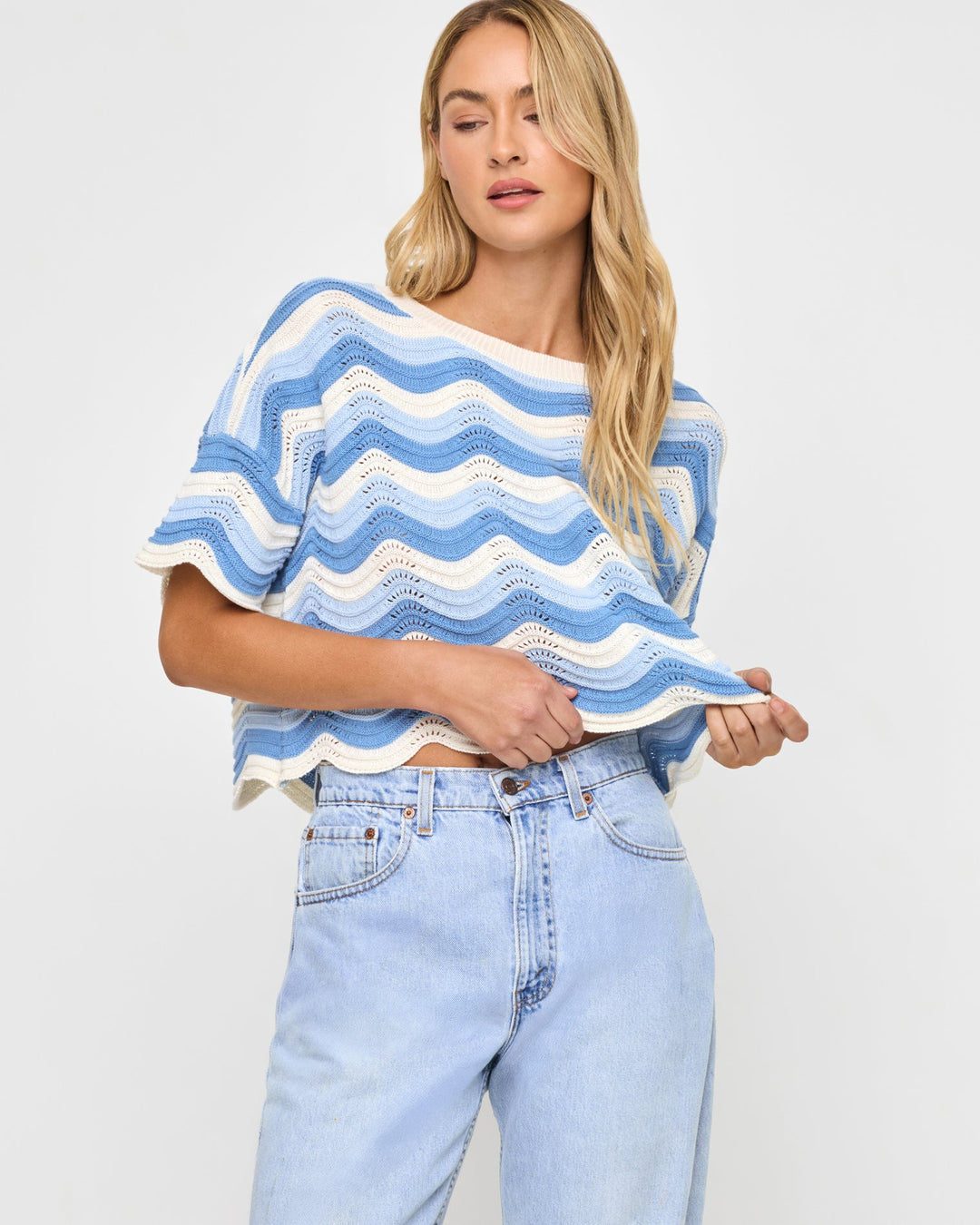 L Space Make Waves Sweater - Blue - Sun Diego Boardshop