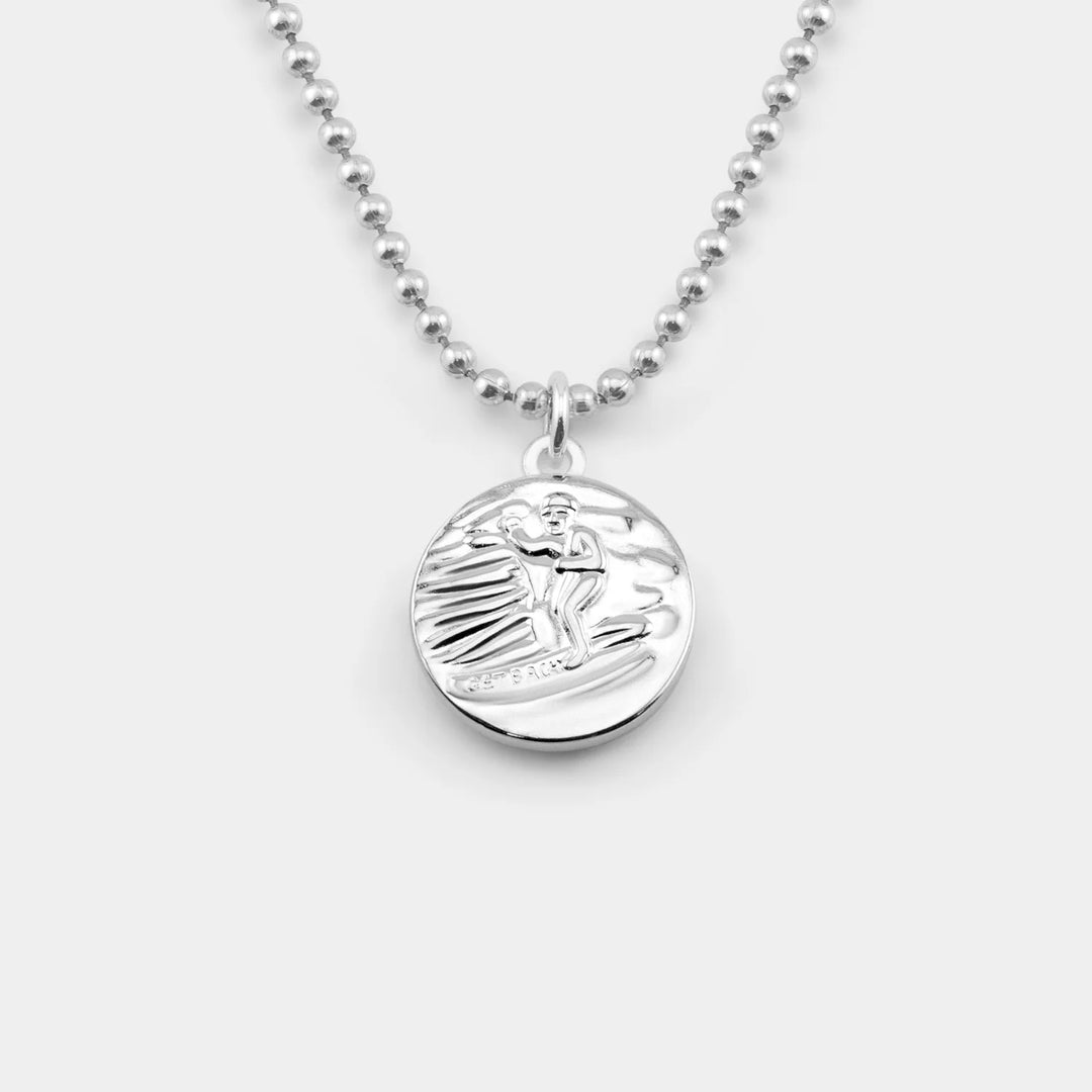 Getback Supply Medium St. Christopher Necklace - Denim Blue